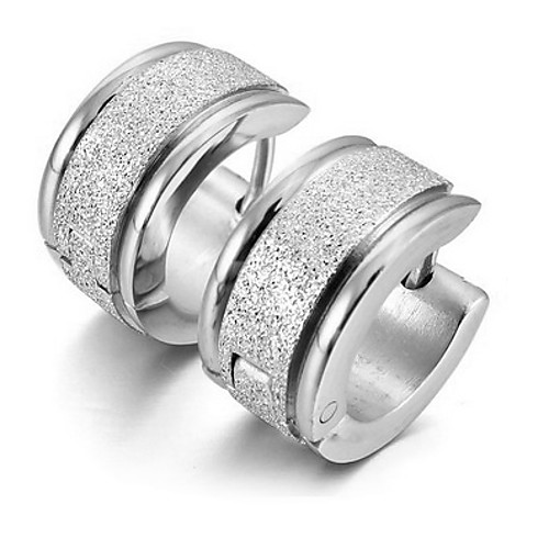 

Men's Hoop Earrings Earrings Vintage Party Work Casual Stainless Steel Earrings Jewelry Silver For Wedding Gift Masquerade Engagement Party Prom Promise