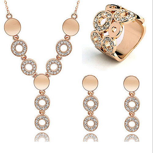 

Crystal Jewelry Set Hoop Earrings Ladies Vintage Party Work Fashion Birthstones Rose Gold Cubic Zirconia Rhinestone Earrings Jewelry Gold For Party Special Occasion Anniversary Birthday Gift 1 set