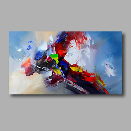 

Oil Painting Hand Painted - Abstract Modern Stretched Canvas / Rolled Canvas