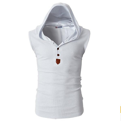 

Men's Tank Top Solid Colored Sporty Sleeveless Daily Tops Cotton White Black Red