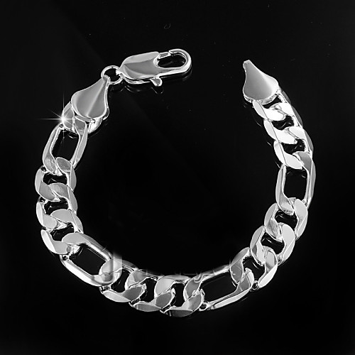 

Women's Chain Bracelet Fashion Sterling Silver Bracelet Jewelry Silver For Wedding Party Daily Casual