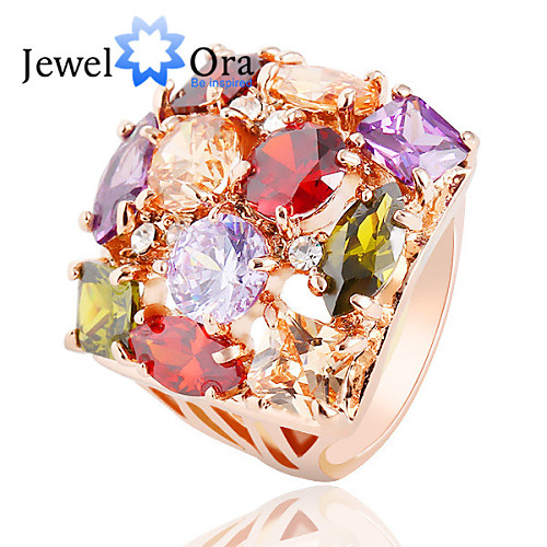 

Women's Band Ring Cubic Zirconia Rose Gold Cubic Zirconia Alloy Fashion Party Jewelry