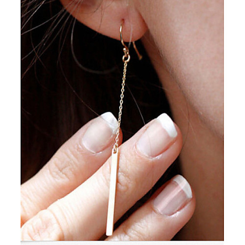 

Women's Drop Earrings Bar Ladies Simple Elegant Simple Style Fashion Gold Plated Earrings Jewelry Golden / Silver For Party Daily Casual