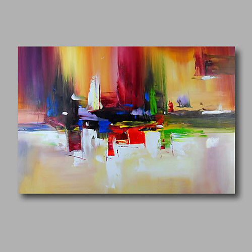 

Oil Painting Hand Painted - Abstract Modern Stretched Canvas / Rolled Canvas