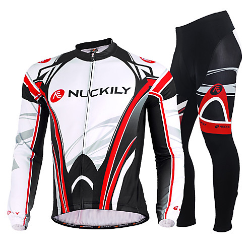 

Nuckily Men's Long Sleeve Winter Nylon Black Stripes Bike Windproof Breathable Quick Dry Anatomic Design Sports Stripes Mountain Bike MTB Clothing Apparel / Stretchy