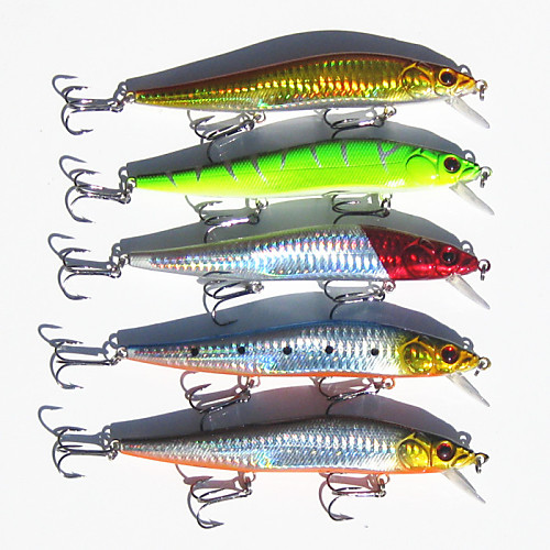 

5 pcs Fishing Lures Minnow Pencil lifelike 3D Eyes Sinking Fast Sinking Bass Trout Pike Sea Fishing Bait Casting Spinning