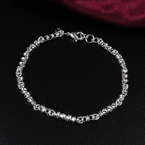 

Women's Chain Bracelet Sterling Silver Bracelet Jewelry Silver For Wedding Party Daily Casual