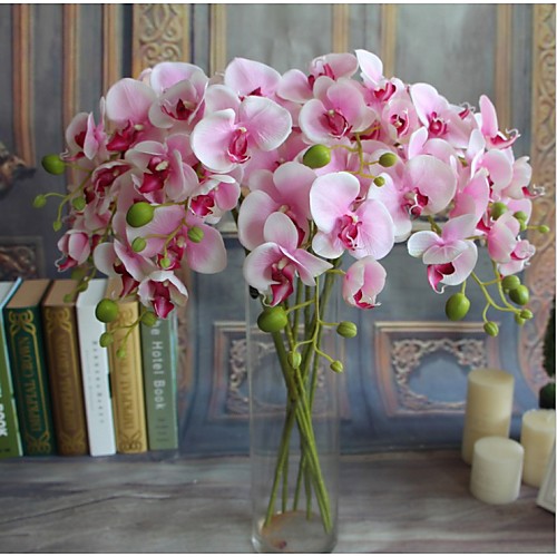 

5pcs Real-touch Artificial Flowers Orchids Home Decor Wedding Party Gift