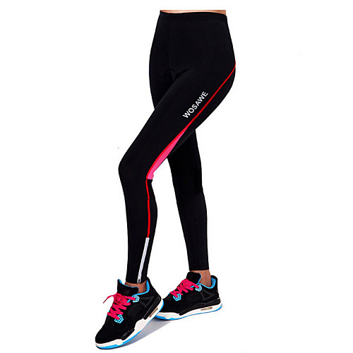 

Women's Cycling Tights Bike Pants Bottoms Breathable 3D Pad Reflective Strips Sports Red / Green Road Bike Cycling Clothing Apparel Relaxed Fit Bike Wear / High Elasticity