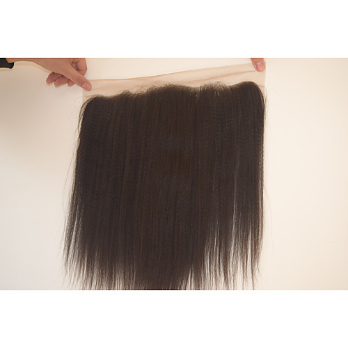 

100% Hand Tied / Full Lace Straight / Yaki Free Part / Middle Part / 3 Part Swiss Lace Human Hair