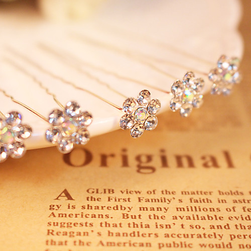 

Rhinestone / Alloy Headwear / Hair Pin with Floral 1pc Wedding / Special Occasion Headpiece