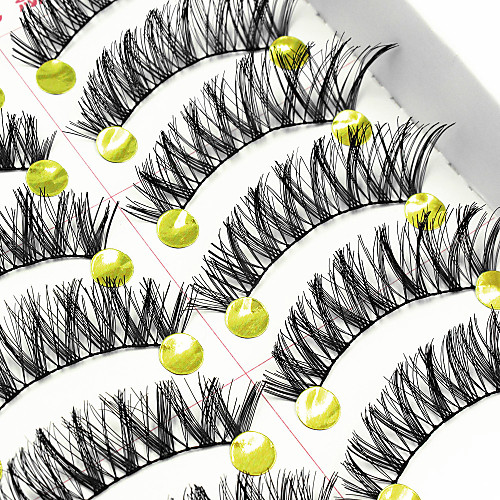 

Eyelash Extensions False Eyelashes 20 pcs Volumized Curly Extra Long Fiber Daily Full Strip Lashes Crisscross - Makeup Daily Makeup Cosmetic Grooming Supplies