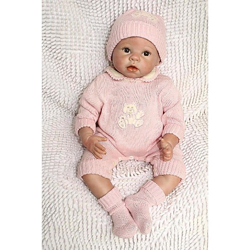 

NPKCOLLECTION 22 inch NPK DOLL Reborn Doll Baby Reborn Baby Doll Newborn lifelike Cute Hand Made Child Safe Cloth 3/4 Silicone Limbs and Cotton Filled Body 22 with Clothes and Accessories for Girls