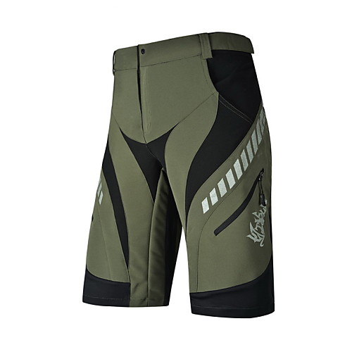 

Nuckily Men's Cycling Shorts Bike Baggy Shorts Underwear Shorts Padded Shorts / Chamois Waterproof Windproof Breathable Sports Polyester Spandex Black / Light Green Mountain Bike MTB Road Bike Cycling