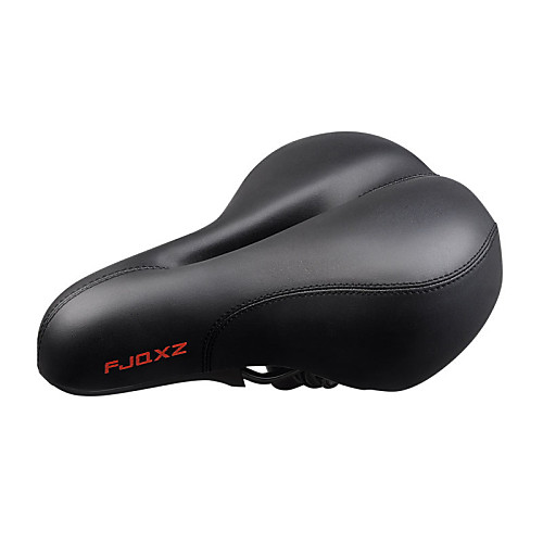 

FJQXZ Bike Saddle / Bike Seat Extra Wide / Extra Large Breathable Comfort PU Leather Silica Gel Cycling Road Bike Mountain Bike MTB Black Red Blue