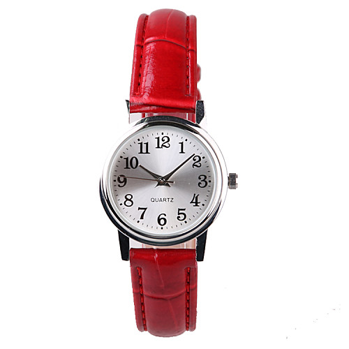 

Women's Wrist Watch Quartz Quilted PU Leather Red Water Resistant / Waterproof Analog Ladies Fashion Elegant One Year Battery Life / Tianqiu 377