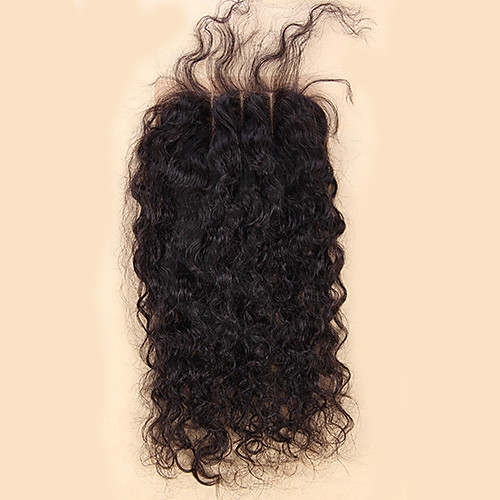 

12 inch braizlian lace closure free middle 3 part with baby hair loose wave virgin human hair 4x4 top lace closure
