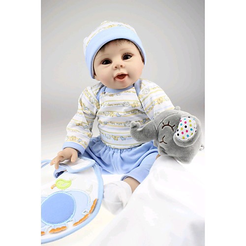 

NPK DOLL 22 inch Reborn Doll Baby Reborn Baby Doll Newborn lifelike Cute Hand Made Child Safe Silicone Vinyl 22 with Clothes and Accessories for Girls' Birthday and Festival Gifts / Non Toxic