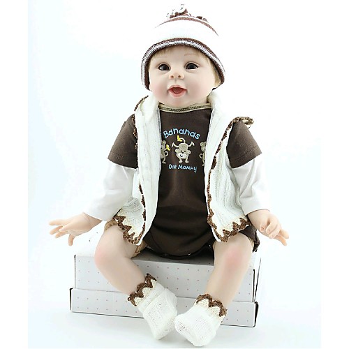 

NPK DOLL 22 inch Reborn Doll Baby Reborn Baby Doll Newborn lifelike Cute Hand Made Child Safe Silicone Vinyl 22 with Clothes and Accessories for Girls' Birthday and Festival Gifts / Non Toxic