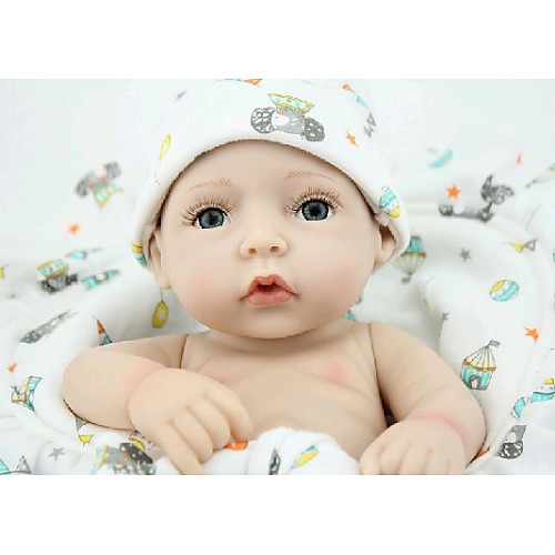 

NPKCOLLECTION 10 inch NPK DOLL Reborn Doll Baby Newborn lifelike Cute Hand Made Child Safe Full Body Silicone with Clothes and Accessories for Girls' Birthday and Festival Gifts / Non Toxic / Lovely