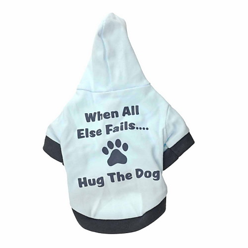 

Dog Hoodie Letter & Number Fashion Winter Dog Clothes Puppy Clothes Dog Outfits White Dark Gray Gray Costume for Girl and Boy Dog Cotton XS S M L