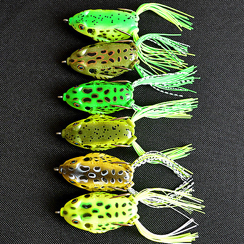 

6 pcs Fishing Lures Frog Sinking Bass Trout Pike Lure Fishing Plastic