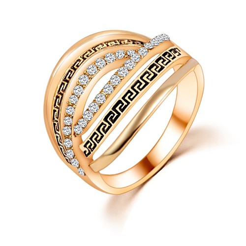 

Women's Band Ring - Zircon Unique Design, Fashion 6 / 7 / 8 / 9 Silver / Golden For Wedding Party Daily