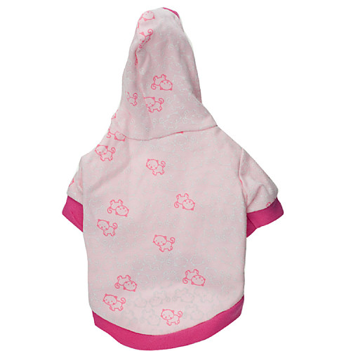 

Dog Hoodie Cartoon Animal Fashion Waterproof Winter Dog Clothes Puppy Clothes Dog Outfits Pink Costume for Girl and Boy Dog Cotton XS S M L