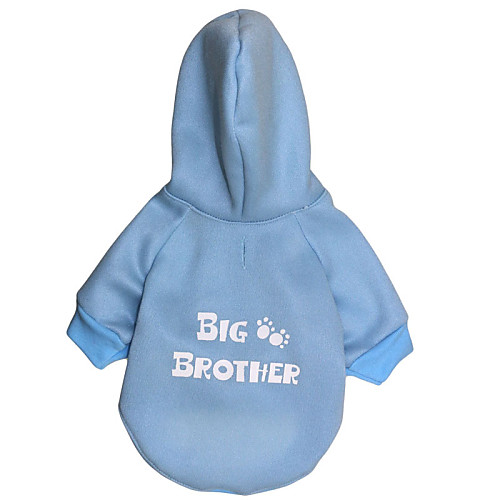 

Dog Hoodie Letter & Number Fashion Winter Dog Clothes Puppy Clothes Dog Outfits Light Blue Costume for Girl and Boy Dog Cotton XS S M L