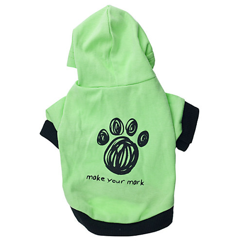 

Dog Hoodie Cartoon Letter & Number Fashion Winter Dog Clothes Puppy Clothes Dog Outfits Light Green Costume for Girl and Boy Dog Cotton XS S M L