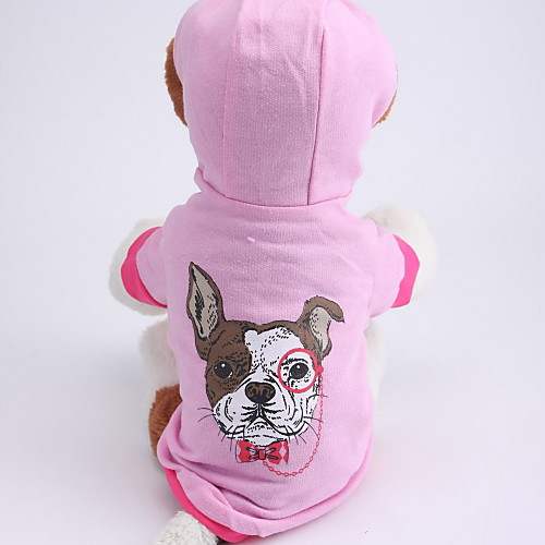 

Dog Hoodie Puppy Clothes Cartoon Animal Fashion Waterproof Dog Clothes Puppy Clothes Dog Outfits Pink Costume for Girl and Boy Dog Cotton XS S M L