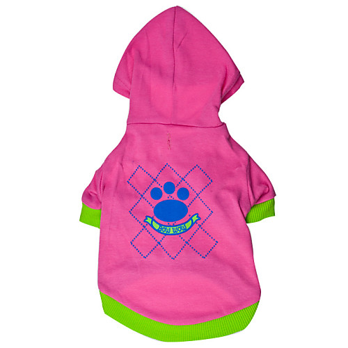 

Dog Hoodie Puppy Clothes Plaid / Check Fashion Winter Dog Clothes Puppy Clothes Dog Outfits Pink Rose Costume for Girl and Boy Dog Cotton XS S M L