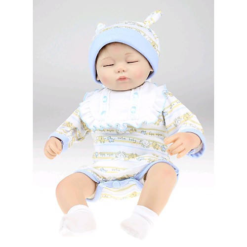 

NPKCOLLECTION 18 inch NPK DOLL Reborn Doll Baby Newborn lifelike Cute Hand Made Child Safe Silicone Vinyl 3/4 Silicone Limbs and Cotton Filled Body 18 with Clothes and Accessories for Girls / Lovely