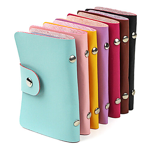 

Business Card Holder Multi-color, PU Leather Business Organization 1pc