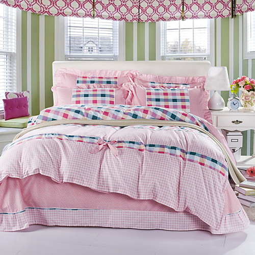 

Duvet Cover Sets Solid Colored Cotton Reactive Print 4 PieceBedding Sets / >800