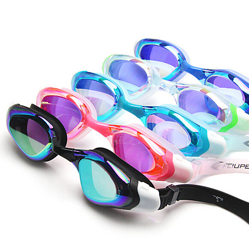 

Swimming Goggles Waterproof Anti-Fog Adjustable Size Anti-UV Polarized Lense Anti-slip Strap For Silica Gel PC Whites Grays Blacks Pink Black Blue / Plated