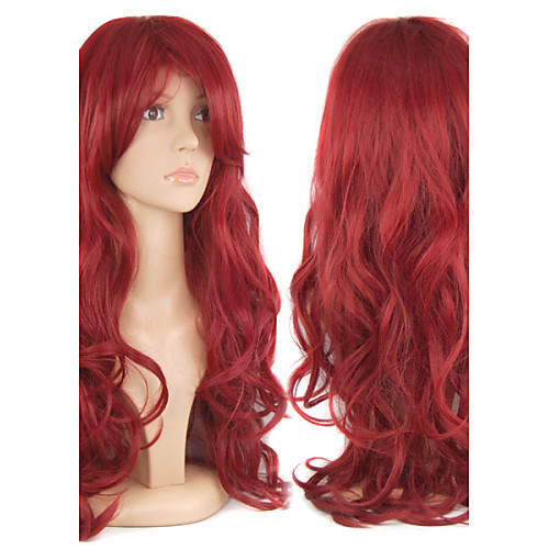 

Cosplay Costume Wig Synthetic Wig Curly Curly Wig Long Fuxia Synthetic Hair Women's Red