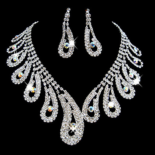 

Full Crystal Jewelry Set(NecklaceEarrings)
