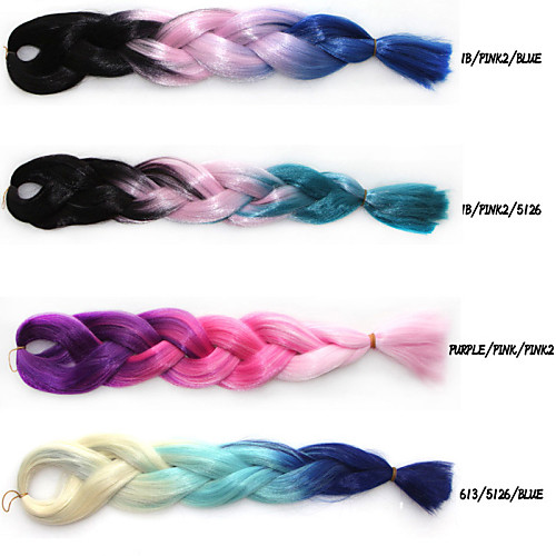 

Others Straight Synthetic Hair 18 inch Hair Extension Micro Ring Hair Extensions Multi-color 1pc African Braids Women's Halloween Party Evening