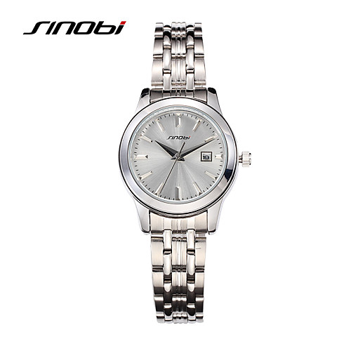 

SINOBI Women's Luxury Watches Wrist Watch Quartz Silver 30 m Water Resistant / Waterproof Calendar / date / day Analog Ladies Luxury Elegant Fashion - Silver