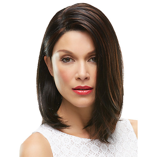 

Synthetic Wig Straight Straight Wig Medium Length Brown Synthetic Hair Women's Brown