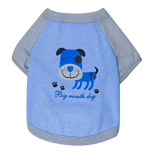 

Dog Shirt / T-Shirt Puppy Clothes Cartoon Animal Fashion Dog Clothes Puppy Clothes Dog Outfits 28 Light Blue Costume for Girl and Boy Dog Cotton XS S M L