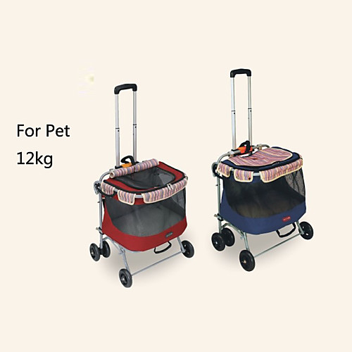 

Petstro Mixed Material/ Portable/Safe Stroller Cart Car Carrier For Dogs / Cats