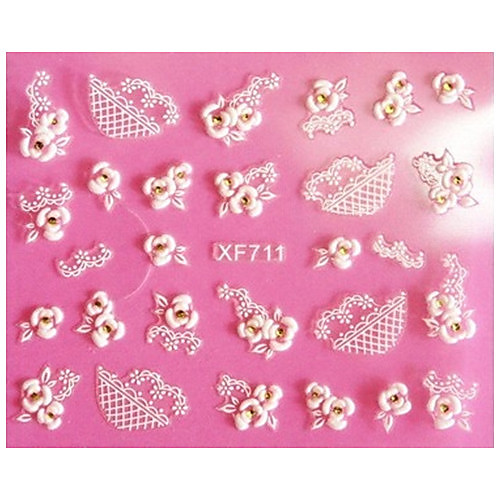 

1 pcs 3D Nail Stickers Lace Stickers nail art Manicure Pedicure Abstract / Fashion Daily