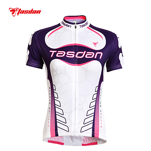 

TASDAN Women's Short Sleeve Cycling Jersey Plus Size Bike Jersey Top Clothing Suit Mountain Bike MTB Road Bike Cycling Breathable Quick Dry Ultraviolet Resistant Sports Clothing Apparel / Stretchy