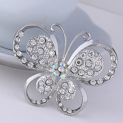 

Women's Brooches Butterfly Animal Ladies Party Work Casual Fashion Crystal Cubic Zirconia Brooch Jewelry For Wedding Party Special Occasion Anniversary Birthday Masquerade