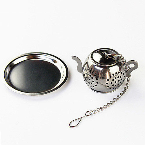 

Teapot Tea Infuser with Mini Plate Stainless Steel Strainer Filter
