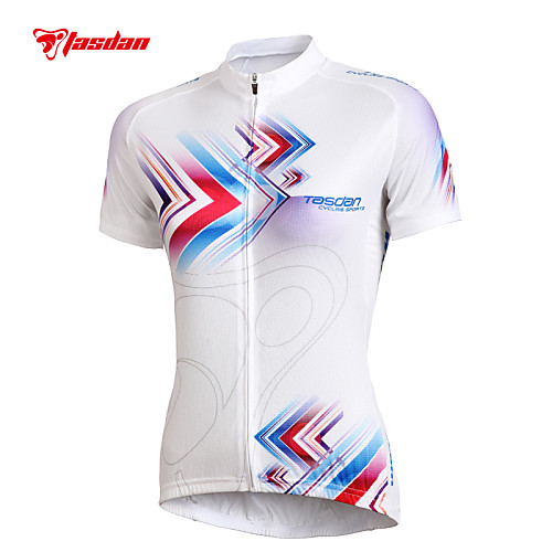 

TASDAN Women's Short Sleeve Cycling Jersey Plus Size Bike Jersey Top Clothing Suit Mountain Bike MTB Road Bike Cycling Breathable Quick Dry Ultraviolet Resistant Sports Clothing Apparel / Stretchy
