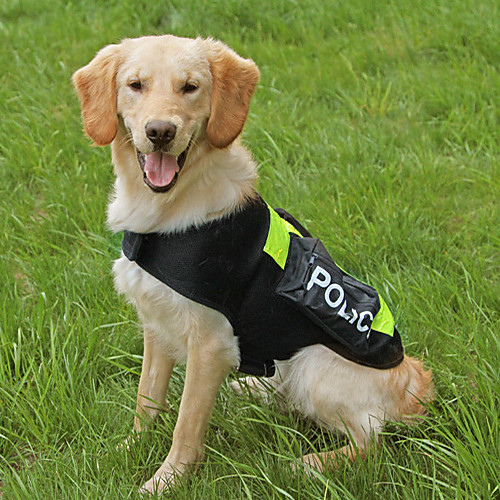 

Dog Costume Puppy Clothes Police / Military Fashion Dog Clothes Puppy Clothes Dog Outfits Black Costume for Girl and Boy Dog Terylene S M L XL