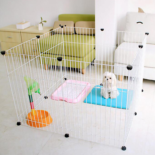 

Cat Dog Cages Pet Baskets Alloy White